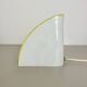 Minimalist White and Yellow Murano Glass Table Lamp by De Majo, Italy 1970s