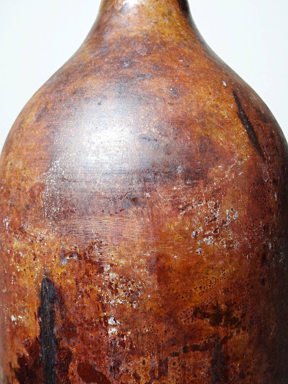 Grand vase potiche décoratif en métal vintage design minimaliste