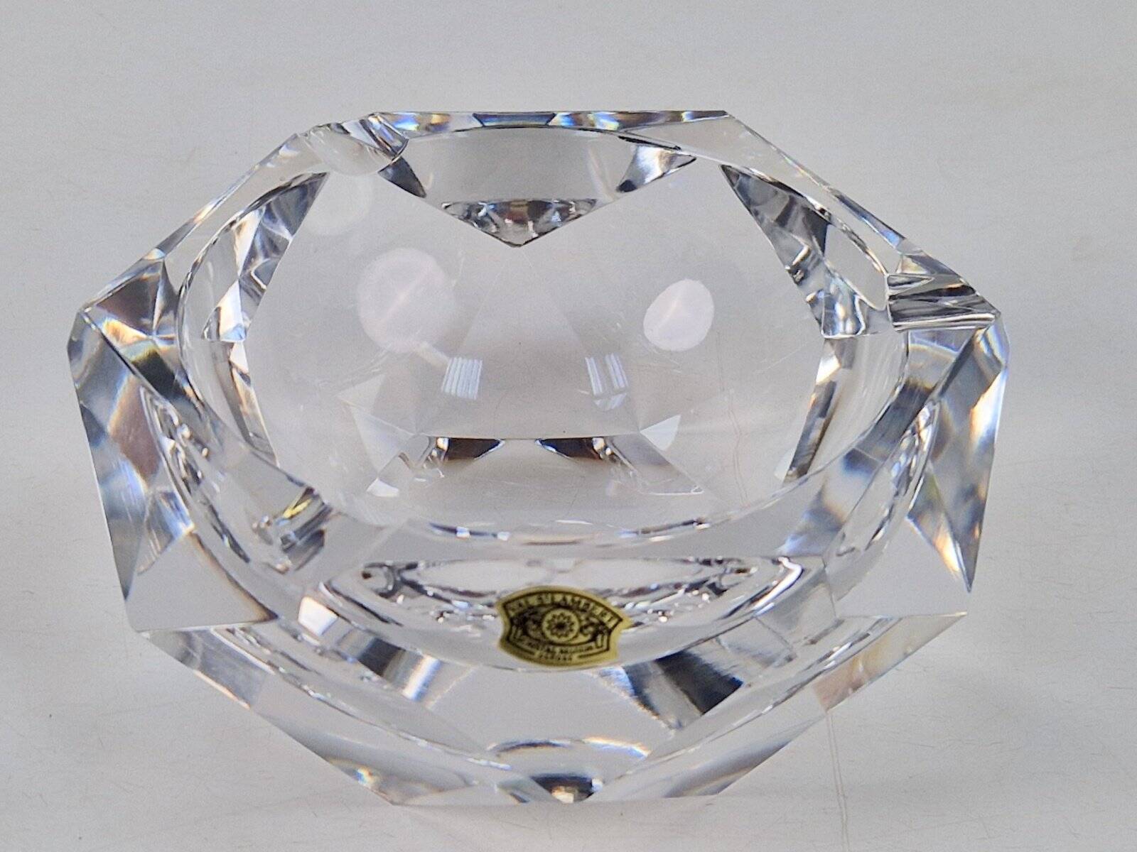 Vintage Crystal Ashtrays from Val Saint Lambert, 1960s, Set of 2
