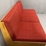 Mid-century folding sofa bed by Drevotvar, 1970s, Czechoslovakia