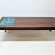 Scandinavian Coffee Table 1960, In Rosewood and Ceramic Tiles