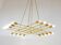 Large brass chandelier from the mid-century by Rupert Nikoll, Austria, 1950s.