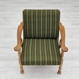 1970s, Danish design, oak wood armchair in furniture wool, original condition.
