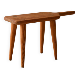 Tabouret scandinave des années 1950 en mélèze massif