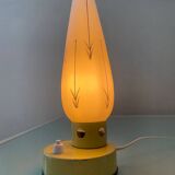 Lampe vintage en opaline et métal des années 50-60