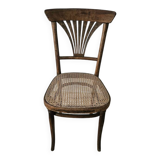 Vintage Thonet chair, wood and caning, no. 221.