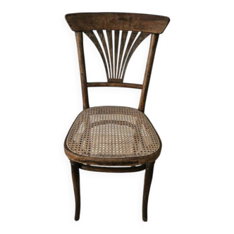 Vintage Thonet chair, wood and caning, no. 221.
