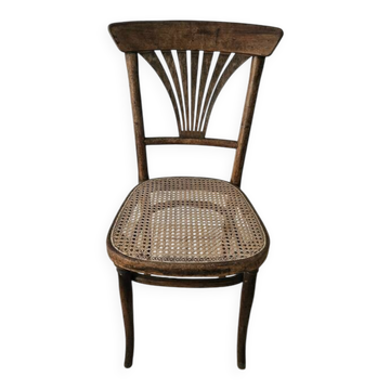 Vintage Thonet chair, wood and caning, no. 221.