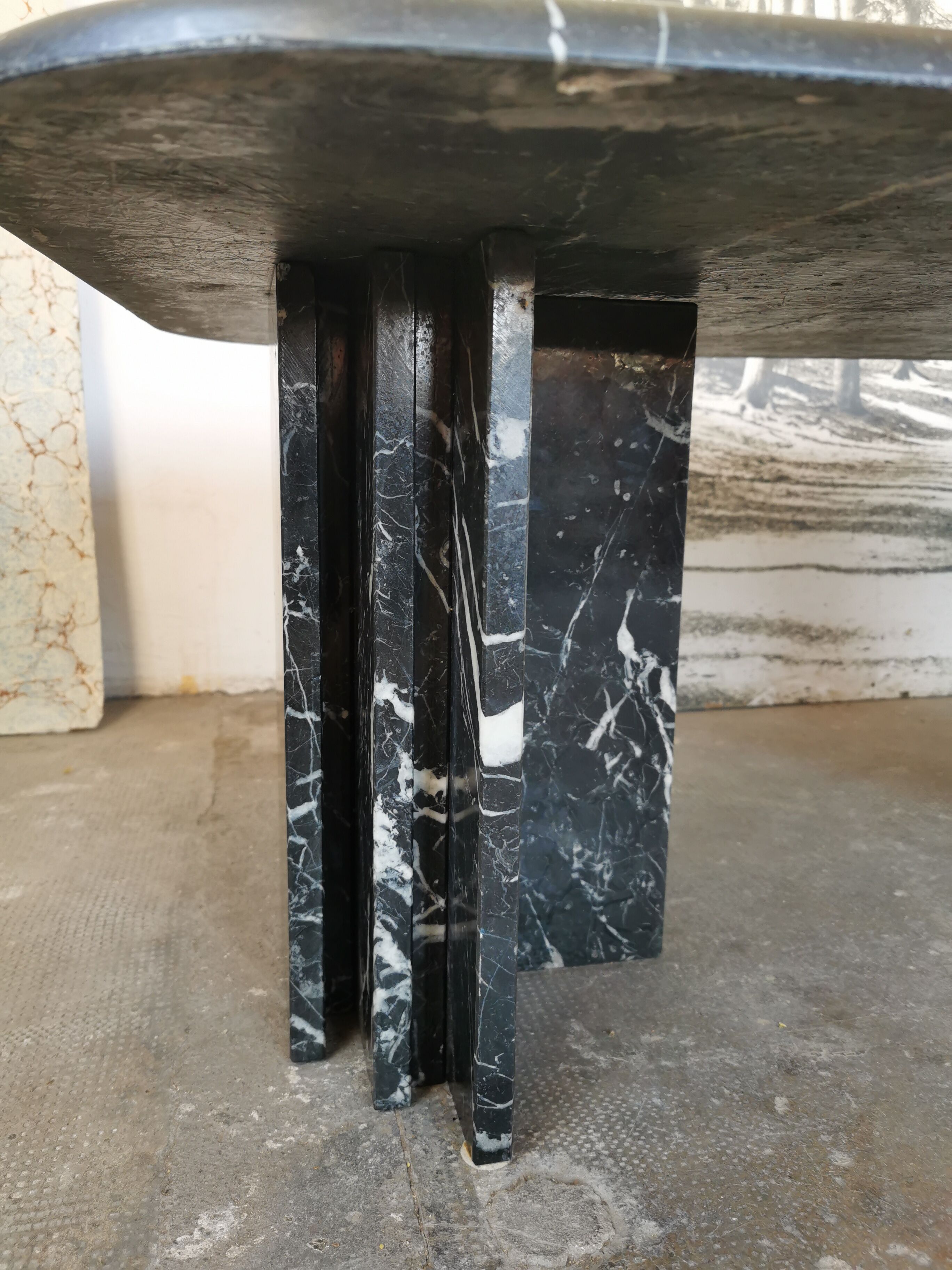 Black marble coffee table