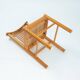 2 vintage chairs in pinewood with braided seat, 1970s