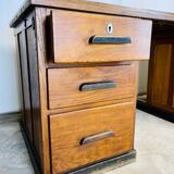 Wooden desk with pedestals