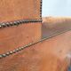 Vintage studded leather club sofa 50/60