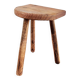 Tripod stool in raw wood