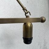 Pendant light with 2 light points in aged billiard-style brass
