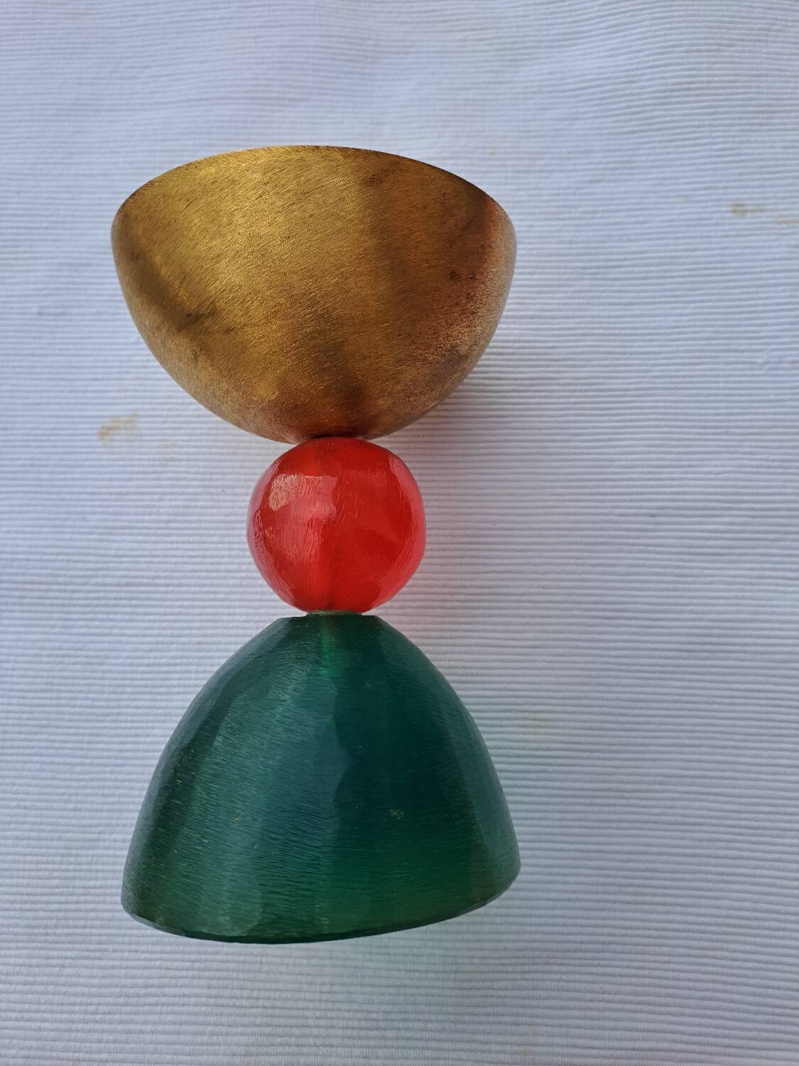 6 resin and gilded metal cups, Migeon and Migeon