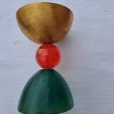 6 resin and gilded metal cups, Migeon and Migeon