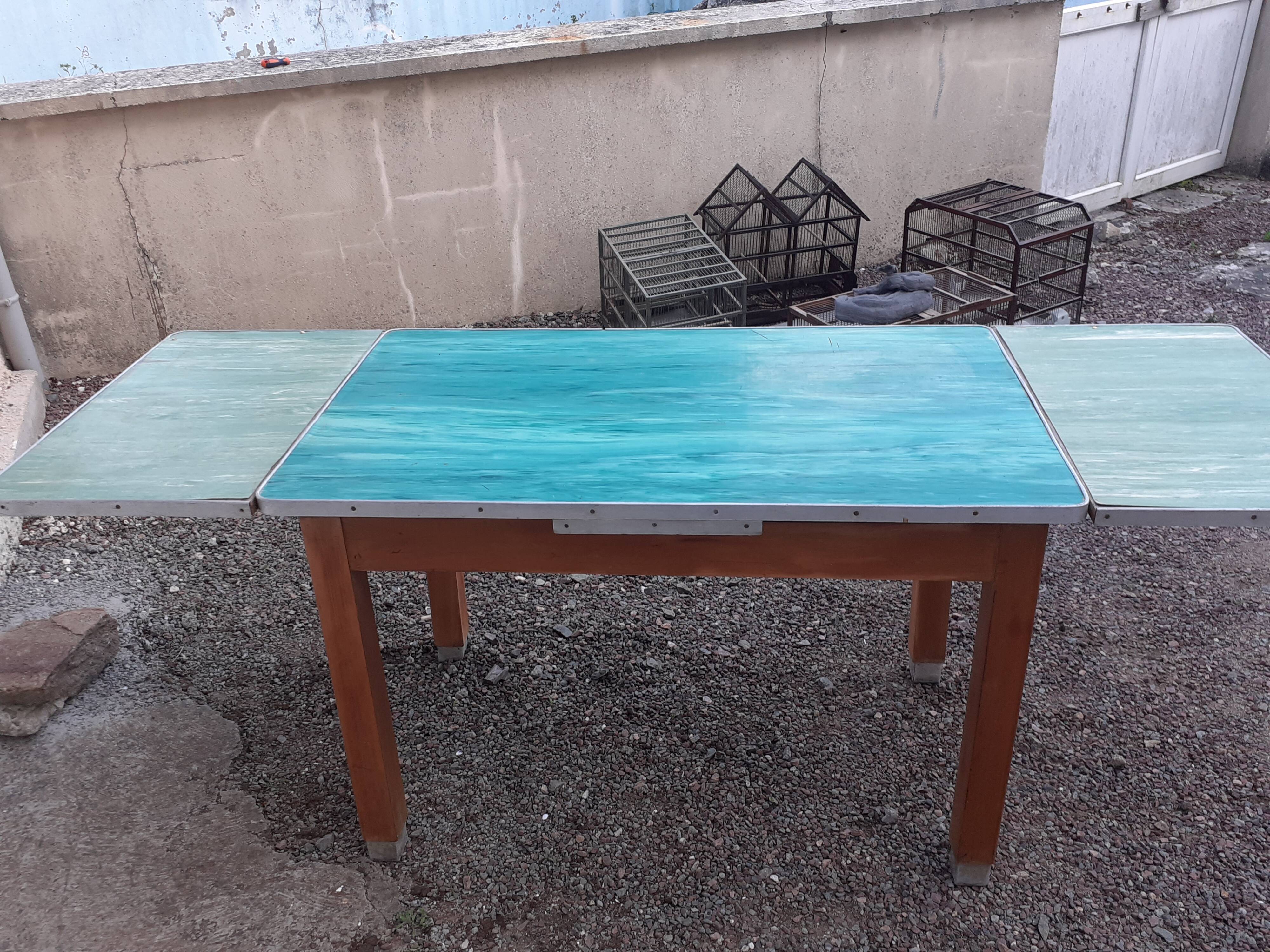 Vintage wooden formica kitchen table