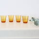 Set of 4 glasses amber Vereco, vintage French