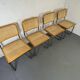 Set of 4 vintage Cesca S32 dining chairs by Marcel Breuer, 1990s