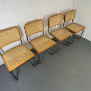 Ensemble de 4 chaises de salle à manger vintage Cesca S32 par Marcel Breuer, années 1990.