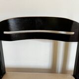 Paire de chaises noires + simili blanc