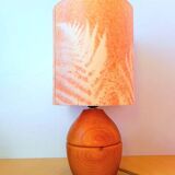 1970s wooden bedside lamp