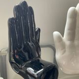 Pair of ceramic Hands bookends from the 70s
