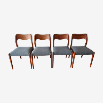 4 Scandinavian chairs 1960 - Niels.O.Moller