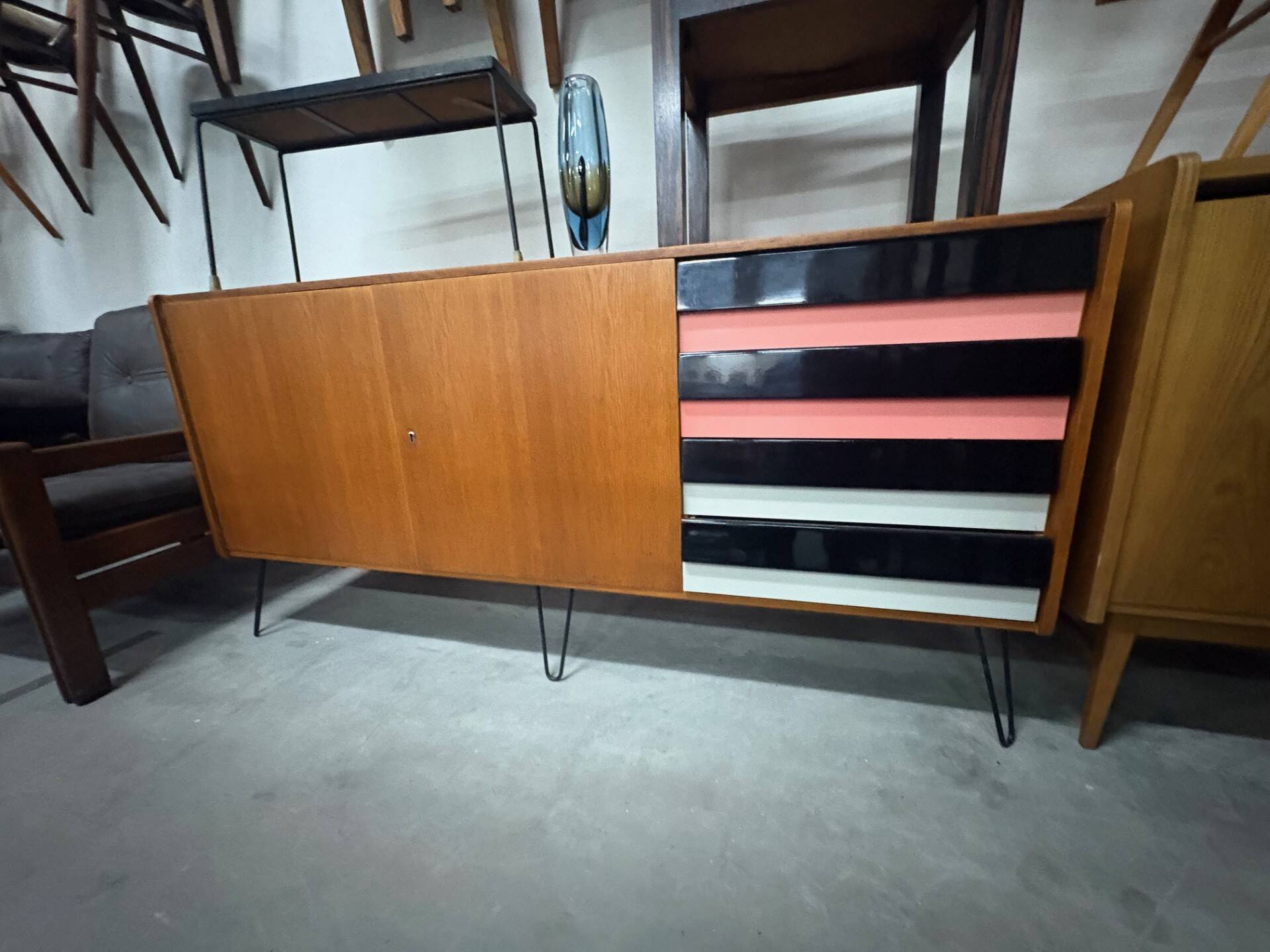 1960s sideboard with drawers by Jiri Jiroutek, Czechoslovakia