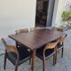 Scandinavian extendable table in Rio rosewood, 1960s