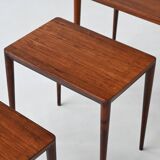 Severin Hansen nesting tables in rosewood Haslev Denmark 1960