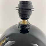 Black opaline ball lamp foot