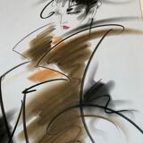Henri Matchavariani (VOGUE illustrator) (1939) Fashion drawing. Contribution for Vogue 1990