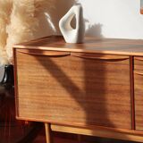 Vintage zebrano and walnut furniture from Morris of Glasgow.