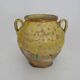 Magnificent glazed yellow confit pot, south-west of France. 19th century.