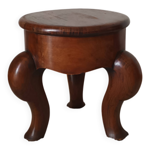 Tabouret tripode en noyer