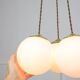 Mid-Century Italian Brass & Opaline Cluster of Lamps