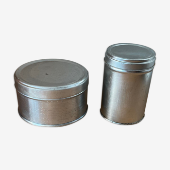 Set of 2 small aluminum boxes
