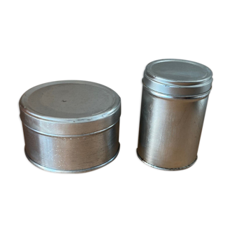 Set of 2 small aluminum boxes