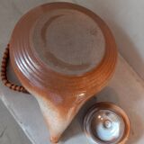 Glazed stoneware teapot