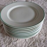 8 dessert plates of the service of the hotel "Grand Hotel Nationale" Lucerne Switzerland Buchecker & C