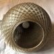 Pendant light with dark beige braided wire vintage 70s
