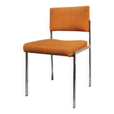 Chaise vintage design, structure tubulaire chromée, années 1960-1970