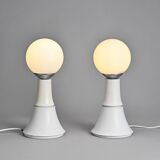 Pair of bedside lamps, circa 1970