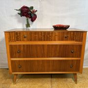 Mid Century Retro Teak Chest of Drawers by Austinsuite Circa 1960  A stunni