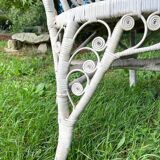 1960s peacock rattan armchair
