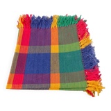 5 multicoloured checked napkins