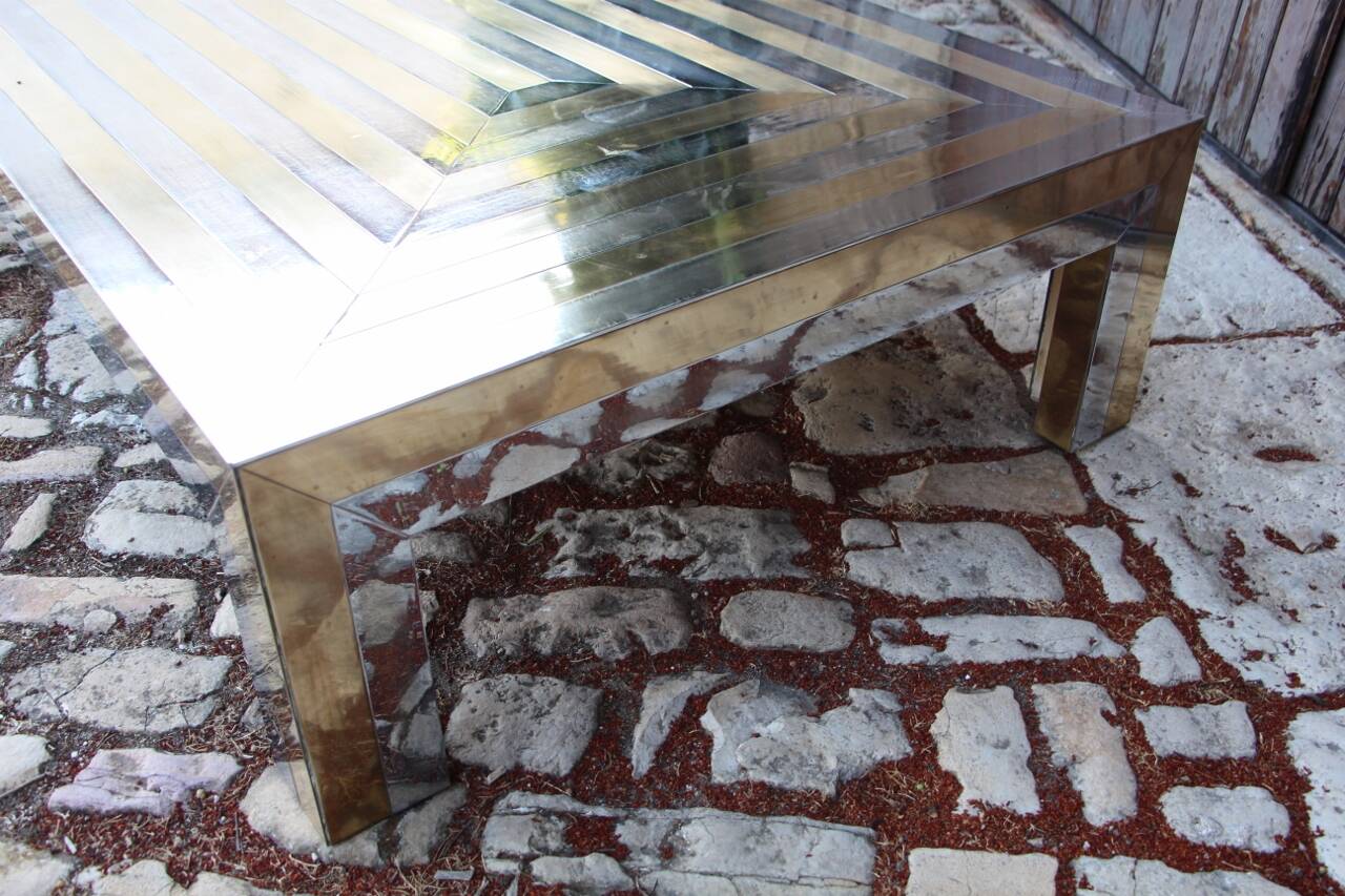 Grande Table Basse Années 70 Attribué A La Maison Jansen