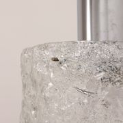 Very rare ice glass lamp produced by Egon Hillebrand, 1960 Germany.