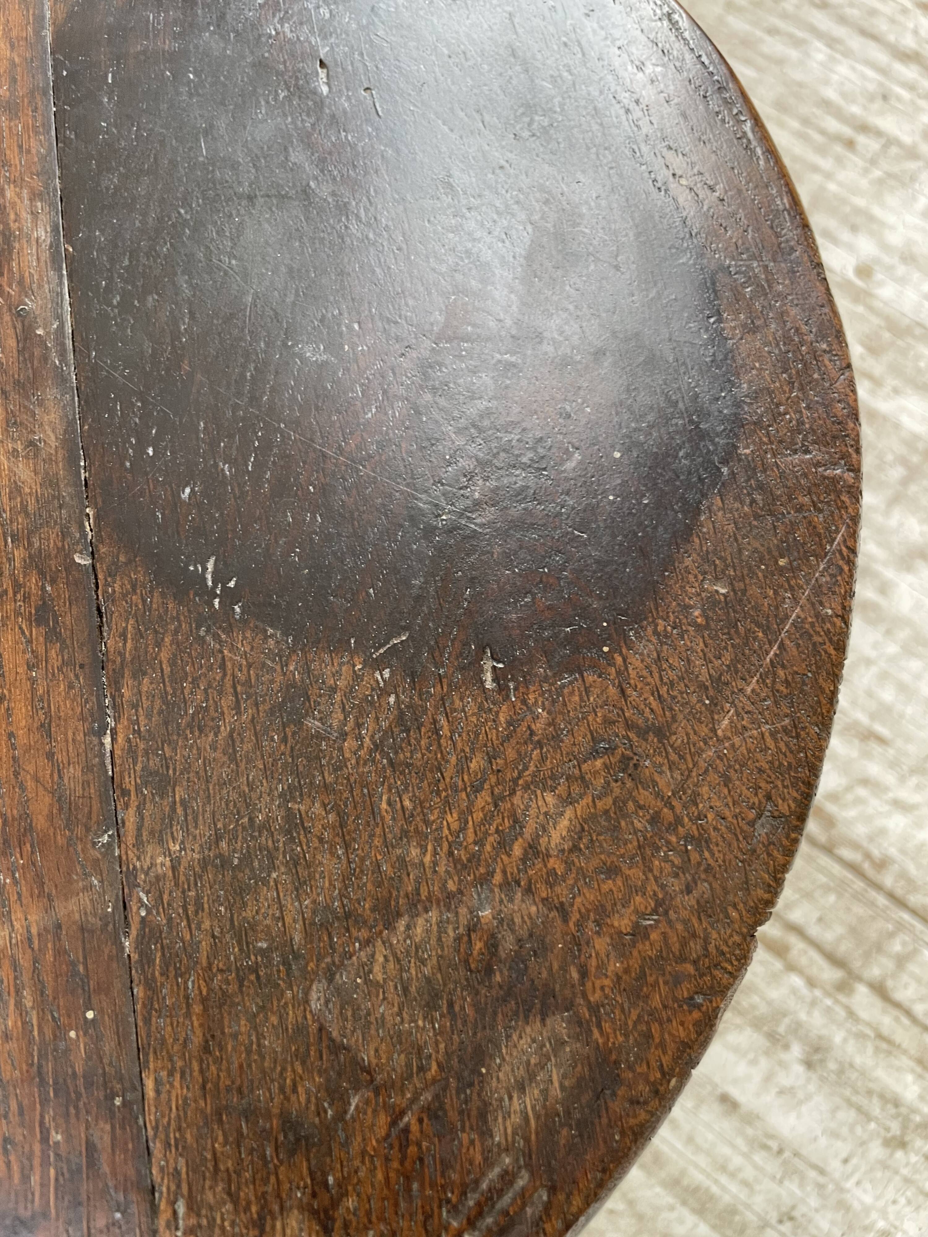 19th century oak pedestal console